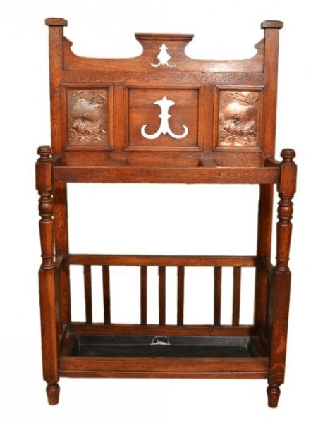 Antique Arts & Crafts Oak Umbrella Stand c.1890 | Ref. no. 05818 | Regent Antiques