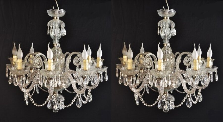 Vintage Pair Venetian 8 Light Chandeliers 20th Century | Ref. no. 05870 | Regent Antiques