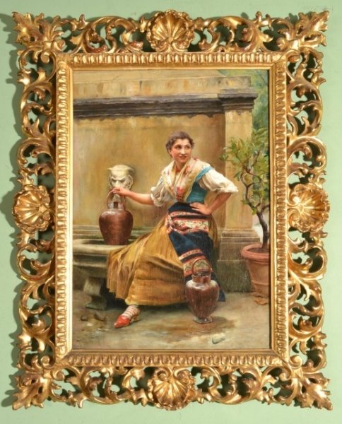 Antique Italian Oil Painting \'The Water Carrier\' 19th C | Ref. no. 05887 | Regent Antiques