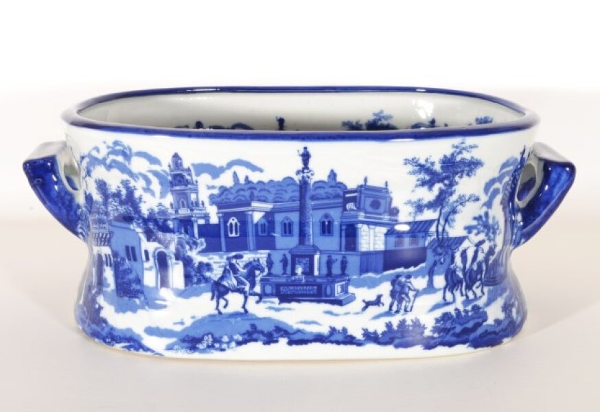 Vintage Blue & White Porcelain Planter Jardiniere 20th Century | Ref. no. 05916s | Regent Antiques