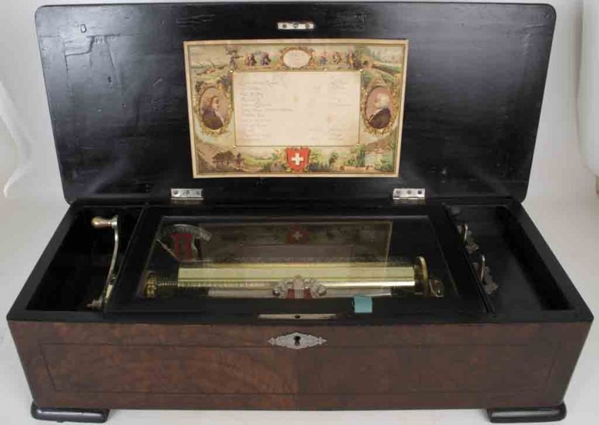 Antique Swiss 12 Air Burr Walnut Musical Box c.1890 | Ref. no. 05942 | Regent Antiques