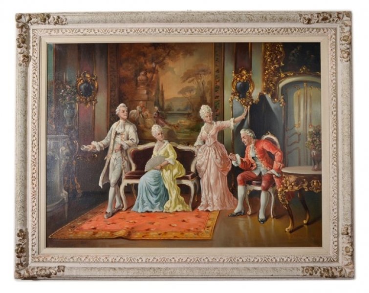 Vintage Painting in XVIII Style \'Conversation Piece\' | Ref. no. 05965 | Regent Antiques