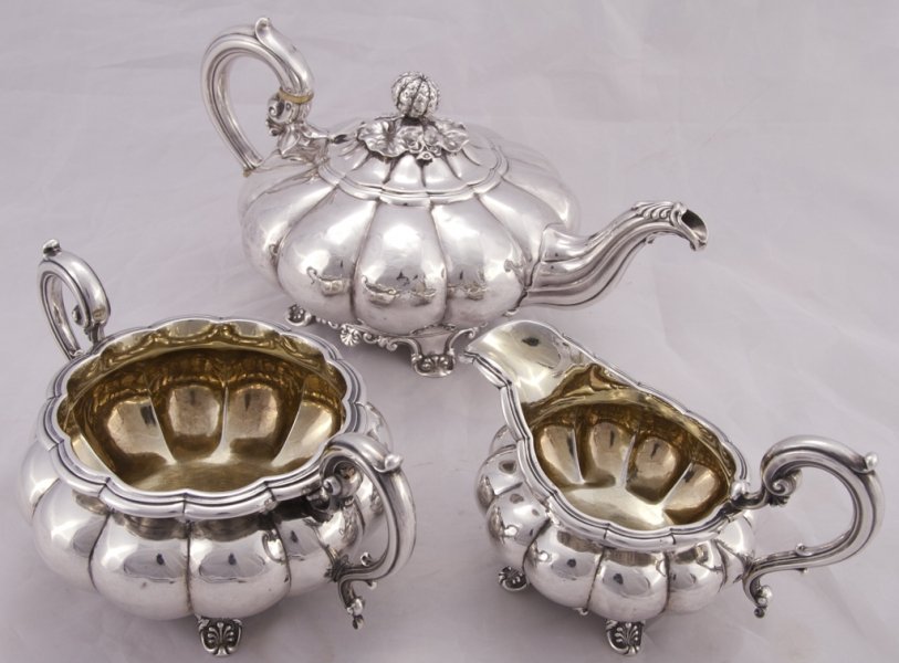 Antique Silver William IV 3 Piece Tea Set 1828 | Ref. no. 06025 | Regent Antiques
