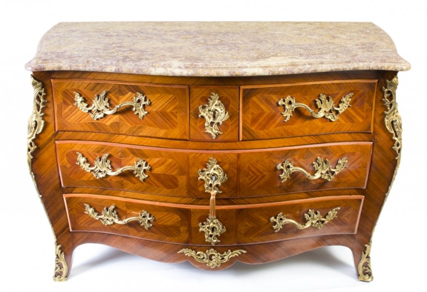 Antique French Kingwood Commode Chest Marble c.1870 | Ref. no. 06088 | Regent Antiques