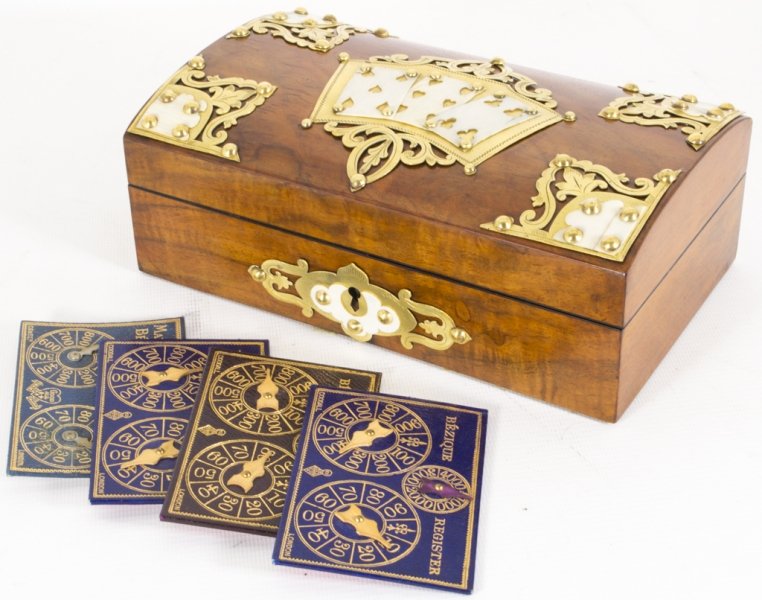 Antique Victorian Walnut Bezique Box c.1860 | Ref. no. 06127 | Regent Antiques
