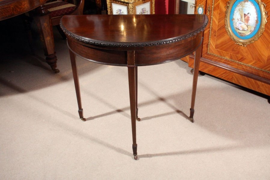 Antique Edwardian Half Moon Card Table c.1900 | Ref. no. 0614 | Regent Antiques