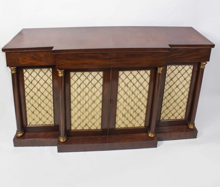 Antique Mahogany Breakfront Cabinet Sideboard c.1840 | Ref. no. 06160 | Regent Antiques