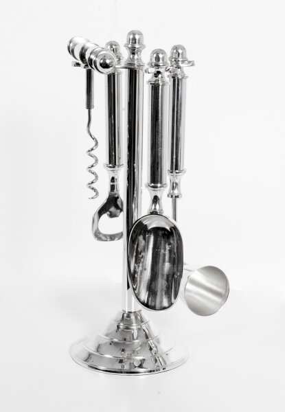 Vintage Silver Plated Bar Accessory Set Corkscrew Opener 20th C | Ref. no. 06194 | Regent Antiques
