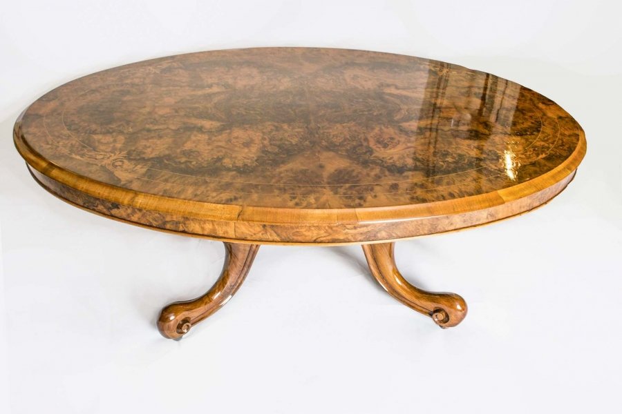 Antique Victorian Inlaid Burr Walnut Coffee Table c1860 | Ref. no. 06242 | Regent Antiques