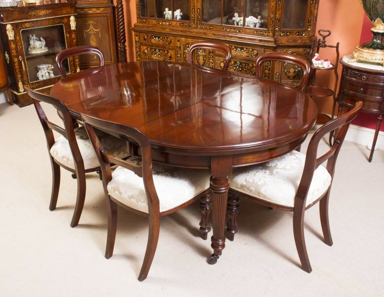 Antique Victorian Extending Dining Table & 6 Chairs | Ref. no. 06256a | Regent Antiques