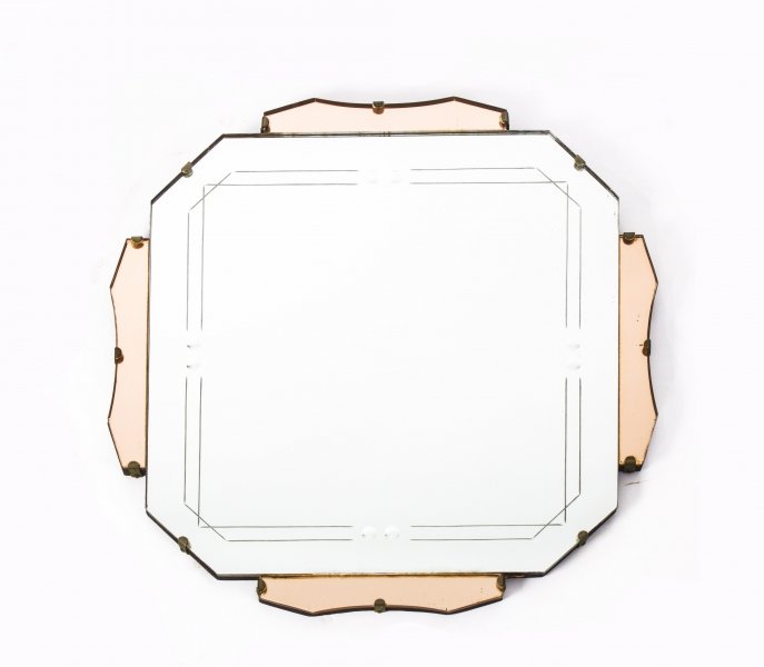 Antique Art Deco Mirror c.1920 - 48 x 48 cm | Ref. no. 06325 | Regent Antiques
