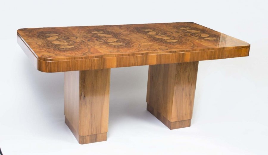 Antique Art Deco Burr Walnut Dining Table c.1920 | Ref. no. 06326a | Regent Antiques