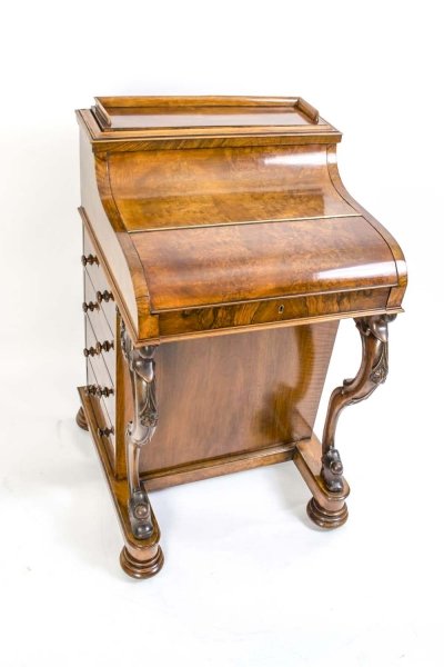 Antique Burr Walnut Pop Up Davenport Desk c.1860 | Ref. no. 06333 | Regent Antiques