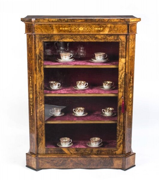 Antique Large Victorian Burr Walnut Pier Cabinet c.1860 | Ref. no. 06340 | Regent Antiques