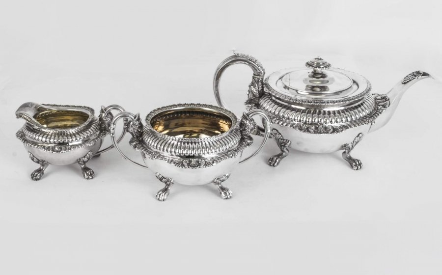 Antique George III Silver Tea Set Emes & Barnard 1814 | Ref. no. 06395 | Regent Antiques