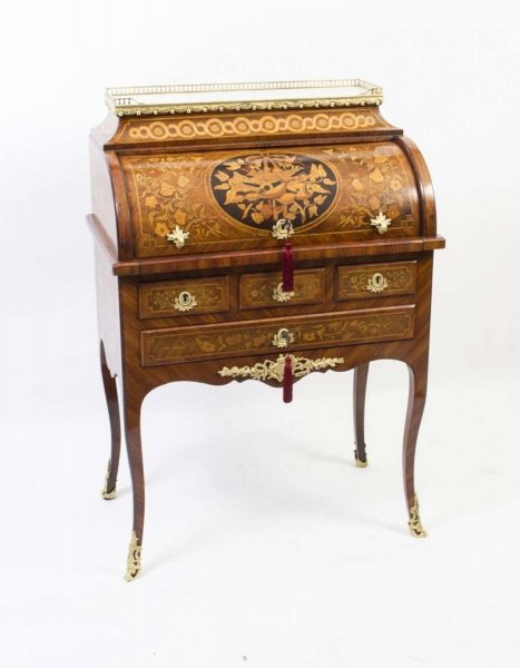 Antique French Louis XV Revival Marquetry Bureau c.1870 | Ref. no. 06407 | Regent Antiques