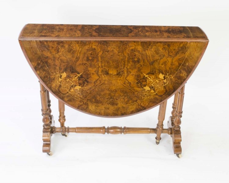 Antique Victorian Burr Walnut Sutherland Table c.1860 | Ref. no. 06434 | Regent Antiques