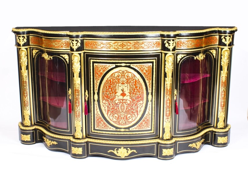 Antique Ormolu Mounted Serpentine Boulle Tortoiseshell  Credenza c.1870 19th C | Ref. no. 06442W | Regent Antiques