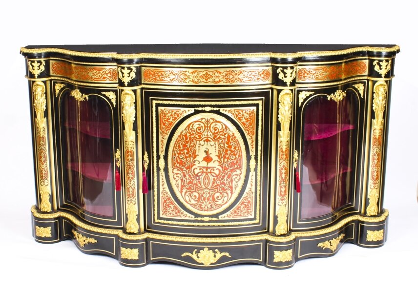 Antique Ormolu Mounted Serpentine Boulle Credenza c.1870 19th C | Ref. no. 06443X | Regent Antiques