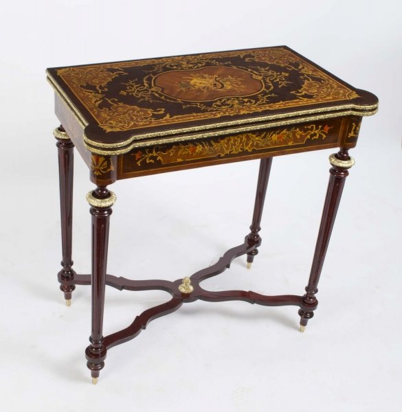 Louis XV Style Rosewood Marquetry Card Games Table | Ref. no. 06453 | Regent Antiques