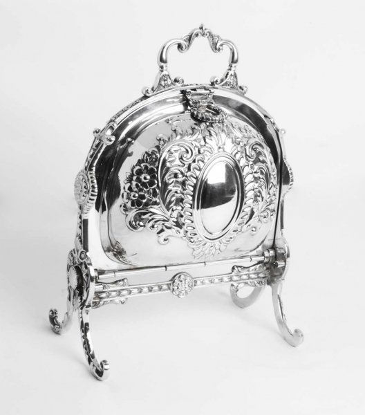 Antique Victorian Silver Plated Biscuit Container c1900 | Ref. no. 06464 | Regent Antiques