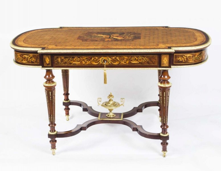 Antique French Parquetry Centre Writing Table c.1860 | Ref. no. 06505 | Regent Antiques