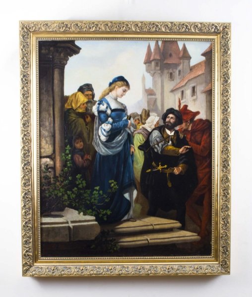 Antique Painting \'Faust & Margaret\' by Werner c.1880 | Ref. no. 06524 | Regent Antiques