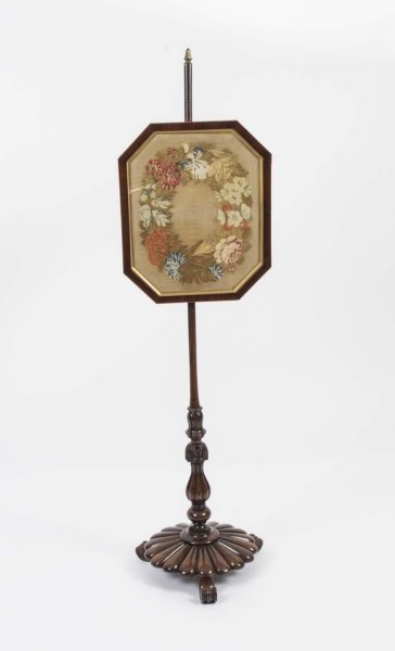 Antique William IV Rosewood Tapestry Pole Screen c.1835 | Ref. no. 06527 | Regent Antiques