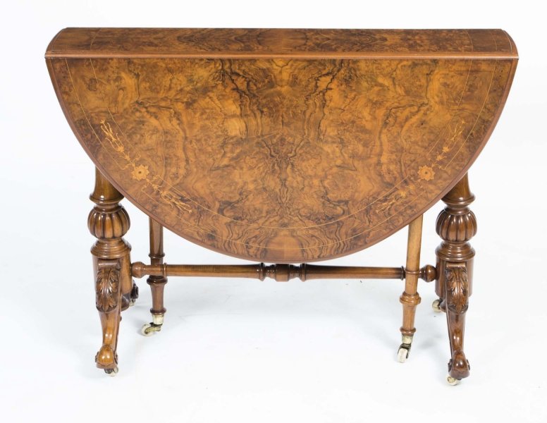Antique Victorian Walnut Inlaid Sutherland Table c.1870 | Ref. no. 06535 | Regent Antiques