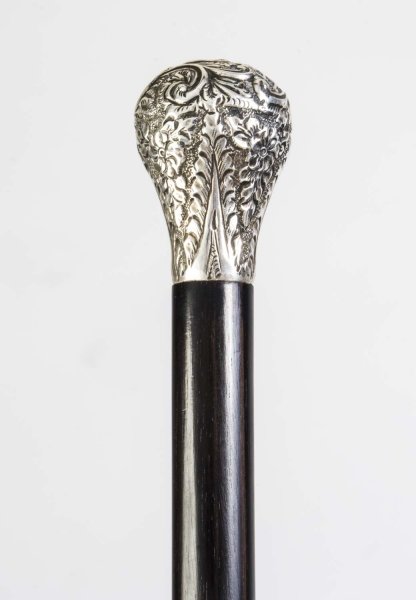 Antique Walking stick cane Silver topped 1903 | Ref. no. 06596 | Regent Antiques
