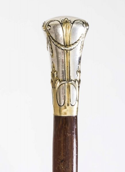 Antique Walking Cane Stick Silver Handle c.1900 | Ref. no. 06597 | Regent Antiques