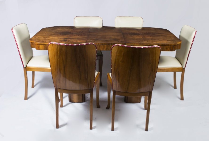Antique Art Deco Walnut Ref No 06626 Regent Antiques - Art Deco Walnut Dining Table Chairs Set Antique Art Deco Walnut Ref No 06626 Regent Antiques - Art Deco Walnut Dining Table Chairs Set