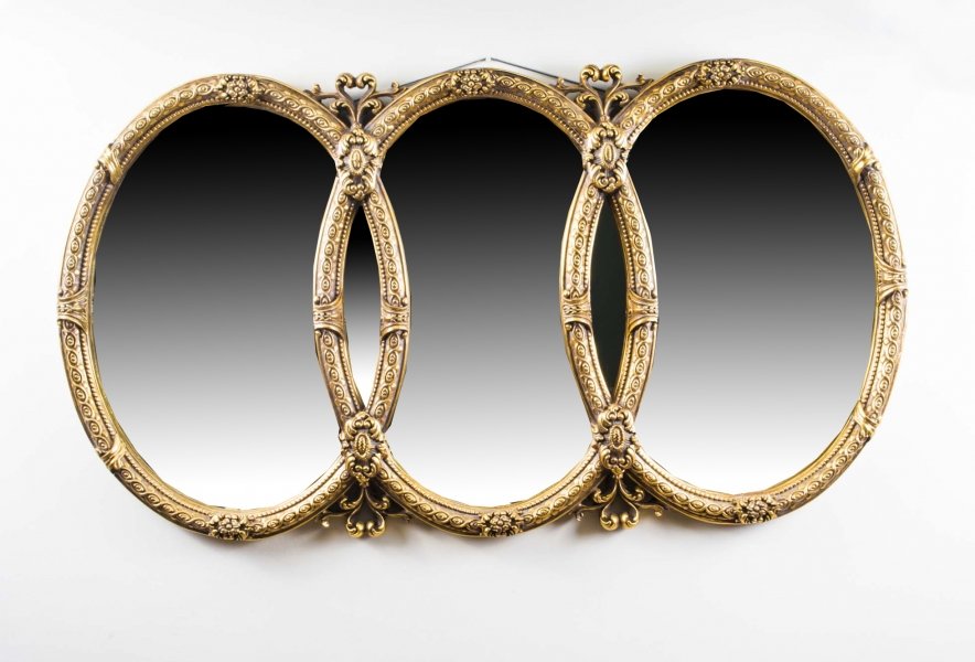 Fantastic Decorative Ornate Triple Gilded Mirror | Ref. no. 06628 | Regent Antiques