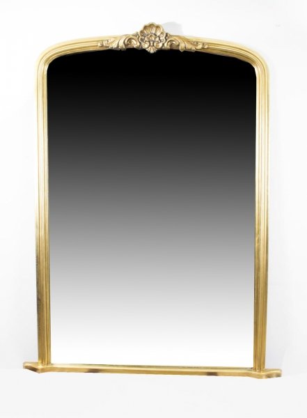 Large Elegant Giltwood Overmantle Mirror | Ref. no. 06633 | Regent Antiques