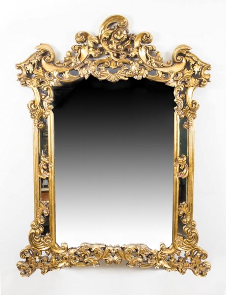 Beautiful Decorative Italian Carved Giltwood Mirror 141 x 108 cm | Ref. no. 06635 | Regent Antiques