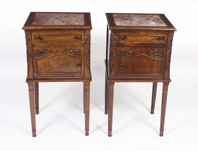 Vintage Pair French Walnut Bedside Cabinets | Ref. no. 06686 | Regent Antiques