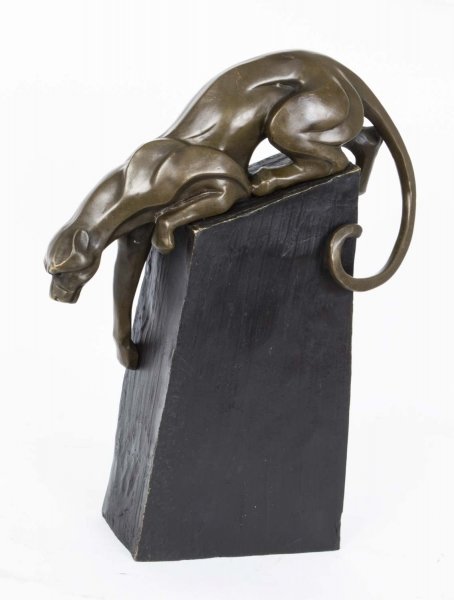 Bronze Panther | Bronze Sculpture of a Panther | Ref. no. 06728 | Regent Antiques