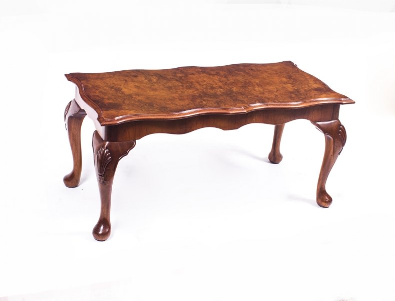 Vintage Burr Walnut Queen Anne Style Coffee Table c.1950 | Ref. no. 06764 | Regent Antiques