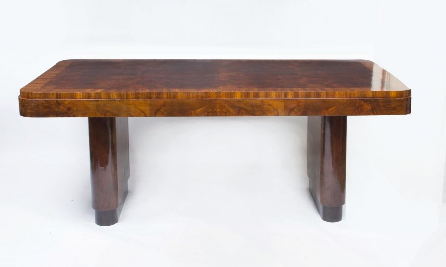 Antique Art Deco Walnut & Rosewood Dining Table C1920 | Ref. no. 06769 | Regent Antiques