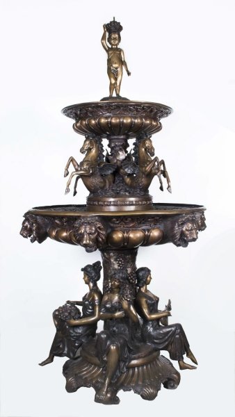 Stunning 10 ft Large Solid Bronze Cascading Fountain | Ref. no. 06784 | Regent Antiques