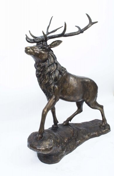 Large Monumental Bronze Stag Sculpture | Large Bronze Stag | Ref. no. 06790 | Regent Antiques