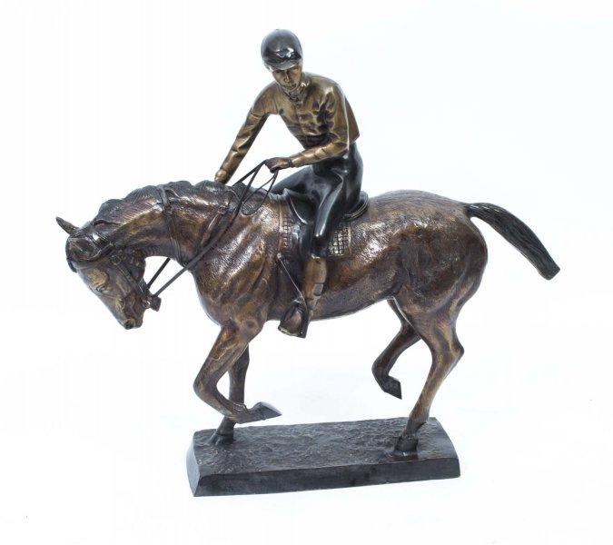 Beautiful Large Bronze Horse and Jockey Sculpture | Ref. no. 06800 | Regent Antiques