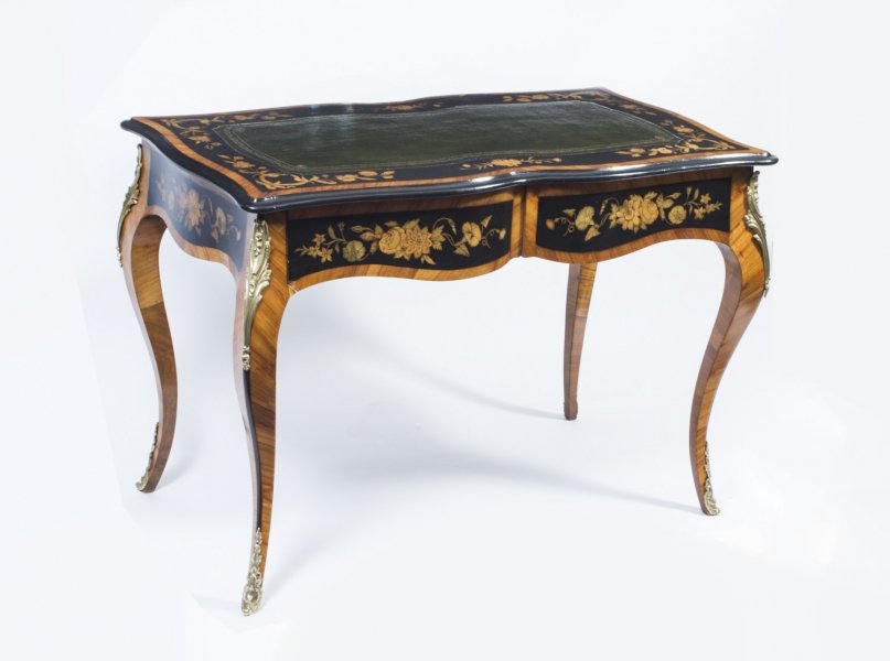 Antique VictorianMarquetry Writing Table Bureau Plat c.1870 | Ref. no. 06890 | Regent Antiques