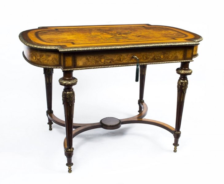 Antique French Marquetry Centre Writing Table c.1860 | Ref. no. 06926 | Regent Antiques