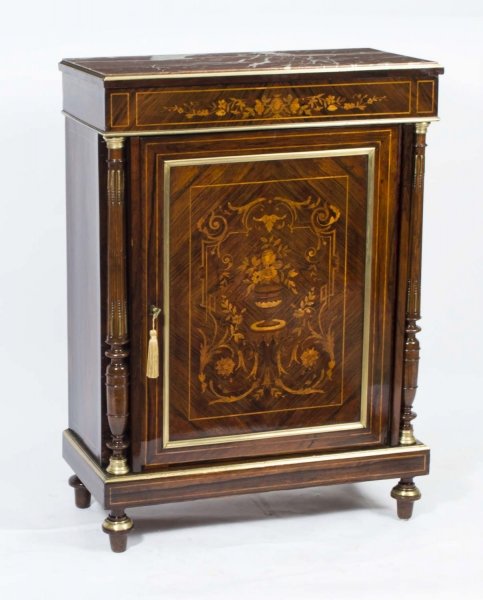 Antique French Rosewood Marquetry Pier Cabinet c.1860 | Ref. no. 06927 | Regent Antiques