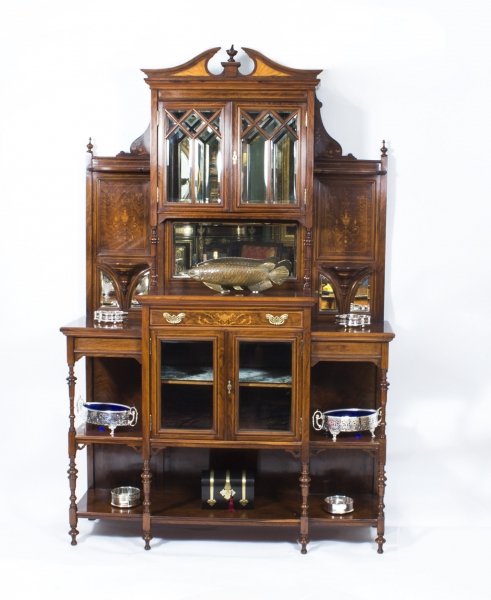 Antique Edwardian Rosewood Marquetry Cabinet  c.1900 | Ref. no. 06998 | Regent Antiques