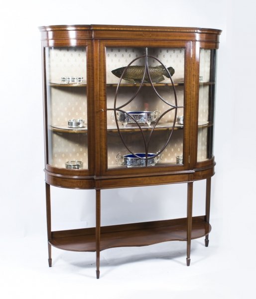 Antique Edwardian Inlaid Display Cabinet c.1900 | Ref. no. 07034 | Regent Antiques