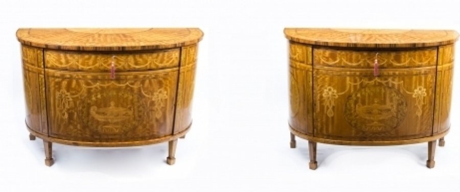 Antique Pair Satinwood Ref No 07037 Regent Antiques