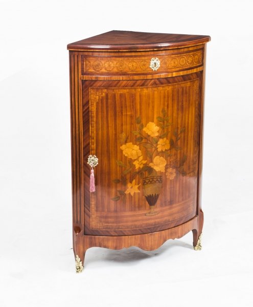 Antique Rosewood & Satinwood Marquetry Low Corner Cabinet c.1860 | Ref. no. 07062 | Regent Antiques