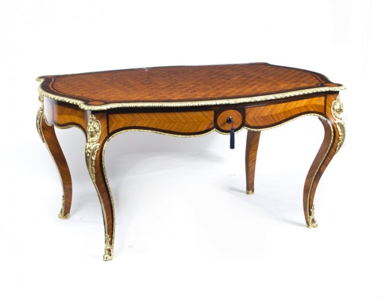 Antique Bureau Plat Parquetry Writing Table | French Writing Table c.1860 | Ref. no. 07105 | Regent Antiques